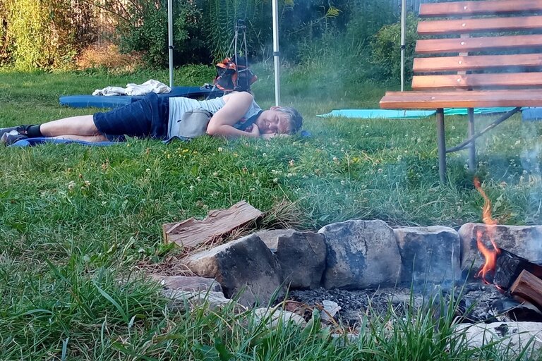 Přespávačka na zahradě Domova se zvláštním režimem Terezín